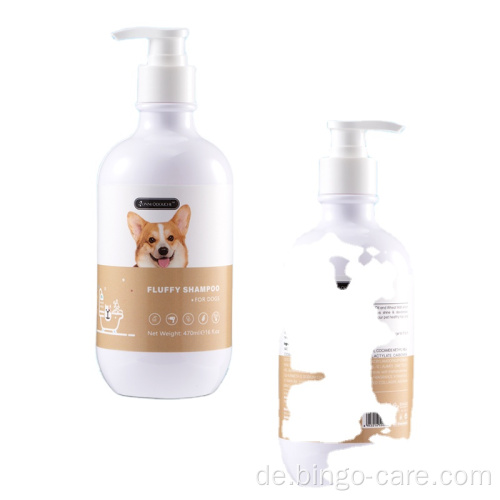 Flauschiges Shampoo für Hunde Eigenmarke